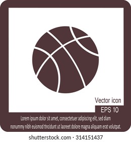 Basketball icon, vector illustration