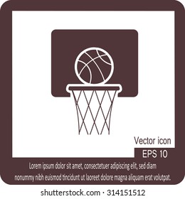Basketball icon, vector illustration