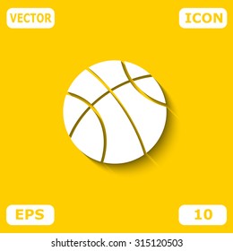 Basketball icon, vector illustration