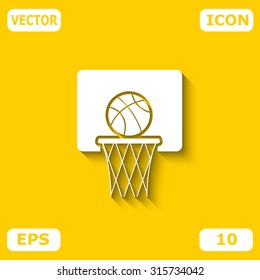 Basketball icon, vector illustration
