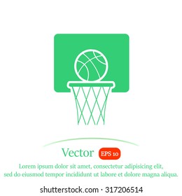 Basketball icon, vector illustration.