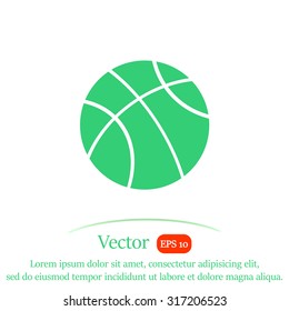 Basketball icon, vector illustration.