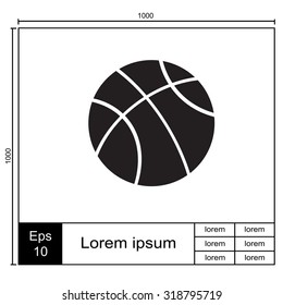 Basketball icon, vector illustration.