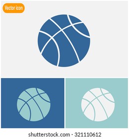 Basketball icon, vector illustration.
