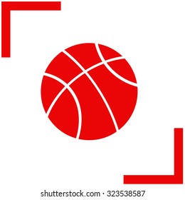 Basketball icon, vector illustration.