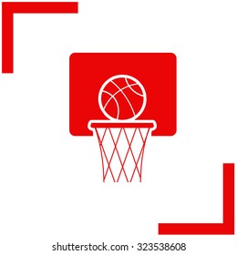 Basketball icon, vector illustration.