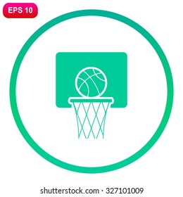 Basketball icon, vector illustration.