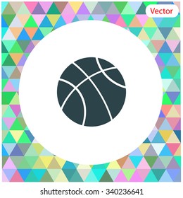 Basketball icon, vector illustration.