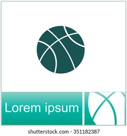 Basketball icon, vector illustration.