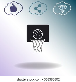 Basketball icon, vector illustration.
