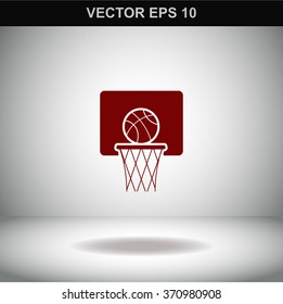 Basketball icon, vector illustration.