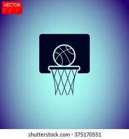 Basketball icon, vector illustration.