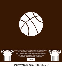 Basketball icon, vector illustration.