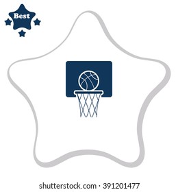 Basketball icon, vector illustration.