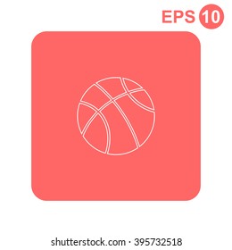 Basketball icon, vector illustration.