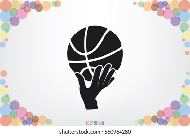 basketball icon vector illustration.