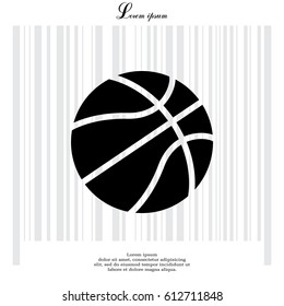 basketball icon. vector illustration