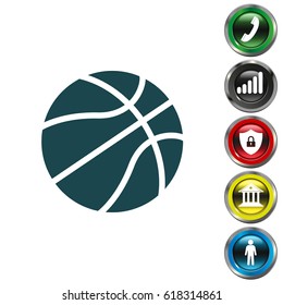 basketball icon. vector illustration