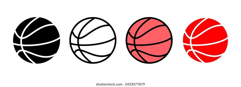 Basketball icon vector illustration. Basketball ball sign and symbol