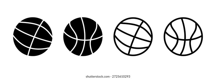 Icono de baloncesto Ilustración vectorial. Letrero y símbolo de la pelota de baloncesto