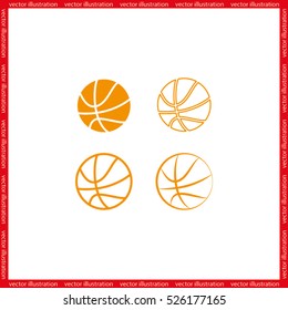 Basketball icon vector illustration eps10. Isolated badge for website or app - stock infographics