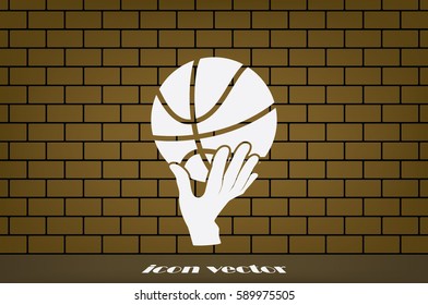 basketball icon vector illustration eps10