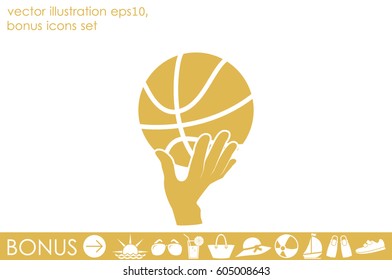 basketball icon vector illustration eps10