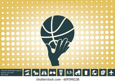basketball icon vector illustration eps10
