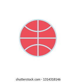 Basketball Icon Vector Illustration in Flat Style for Any Purpose