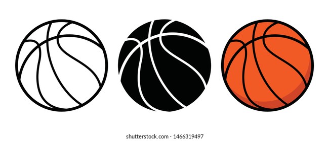Basketball Icon Vector Illustration Silhouette