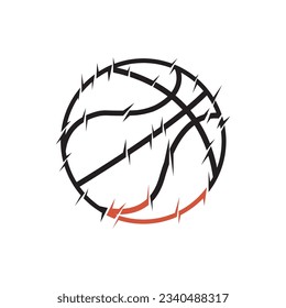 BASKETBALL ICON VECTOR ILLUSTRATION SYMBOL DESIGN