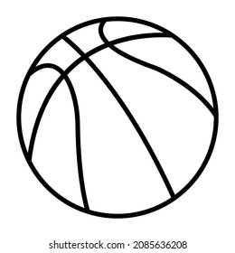 Basketballsymbol, Vektorbild. Kann auch für Web-Apps, mobile Apps und Printmedien verwendet werden.