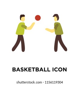 Basketball icon vector isolated on white background, Basketball transparent sign