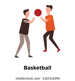 Basketball icon vector isolated on white background, Basketball transparent sign , human illustrations , human illustrations