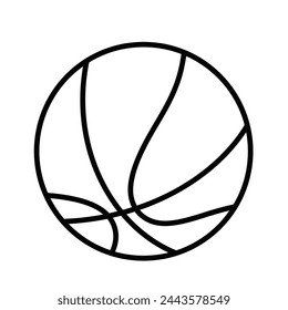 Basketball icon vector isolated on white background