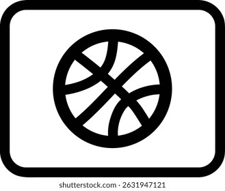 basketball icon vector isolated on white