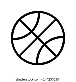 Basketball icon. Vector line icon. Editable stroke