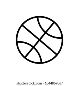 Basketball icon vector outline style.