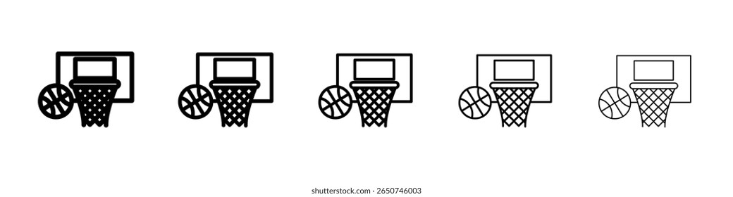 Basketball icon vector outline symbol or illustration