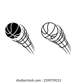 Basketballsymbol, Vektorset. Sammlung von Streetball-Illustrationszeichen. Sportsymbol oder -logo.