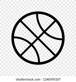 Basketball icon vector transparent grid