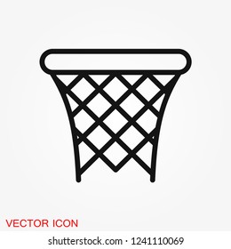 Basketball icon vector in trendy flat style isolated on background