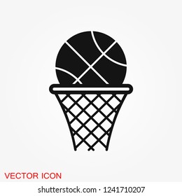 Basketball icon vector in trendy flat style isolated on background