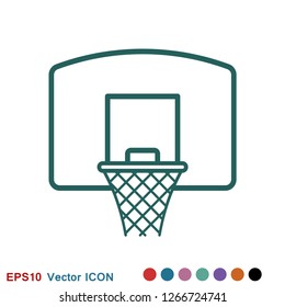 Basketball icon vector in trendy flat style isolated on background