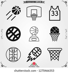 Basketball icon vector in trendy flat style isolated on background
