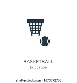 Basketball icon vector. Trendy flat basketball icon from education collection isolated on white background. Vector illustration can be used for web and mobile graphic design, logo, eps10