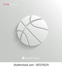 Basketball icon - vector web illustration, easy paste to any background