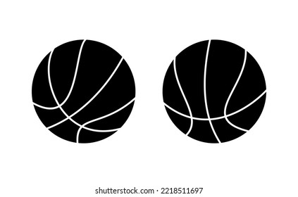 Vector de iconos de baloncesto para aplicaciones web y móviles. Símbolo y signo de baloncesto