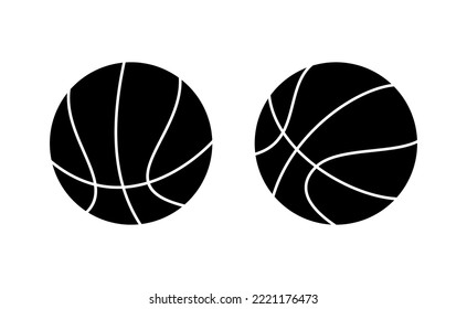 Basketball-Symbol-Vektorgrafik für Web- und mobile App. Basketballzeichen und -zeichen
