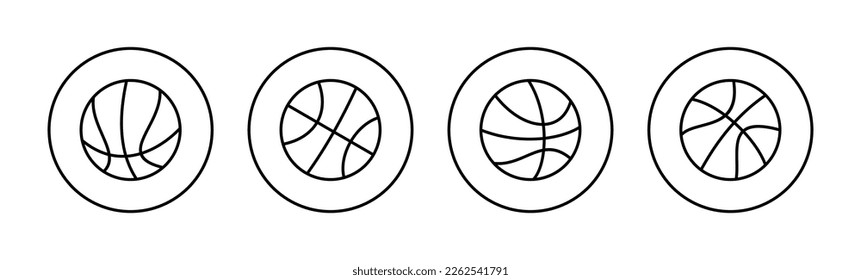 Basketball-Symbol-Vektorgrafik für Web- und mobile App. Basketballzeichen und -zeichen